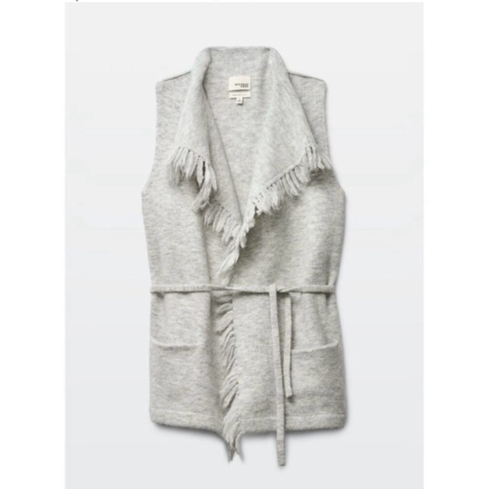 Wilfred free fei fei Gray Fringe wool vest